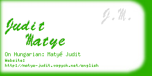 judit matye business card